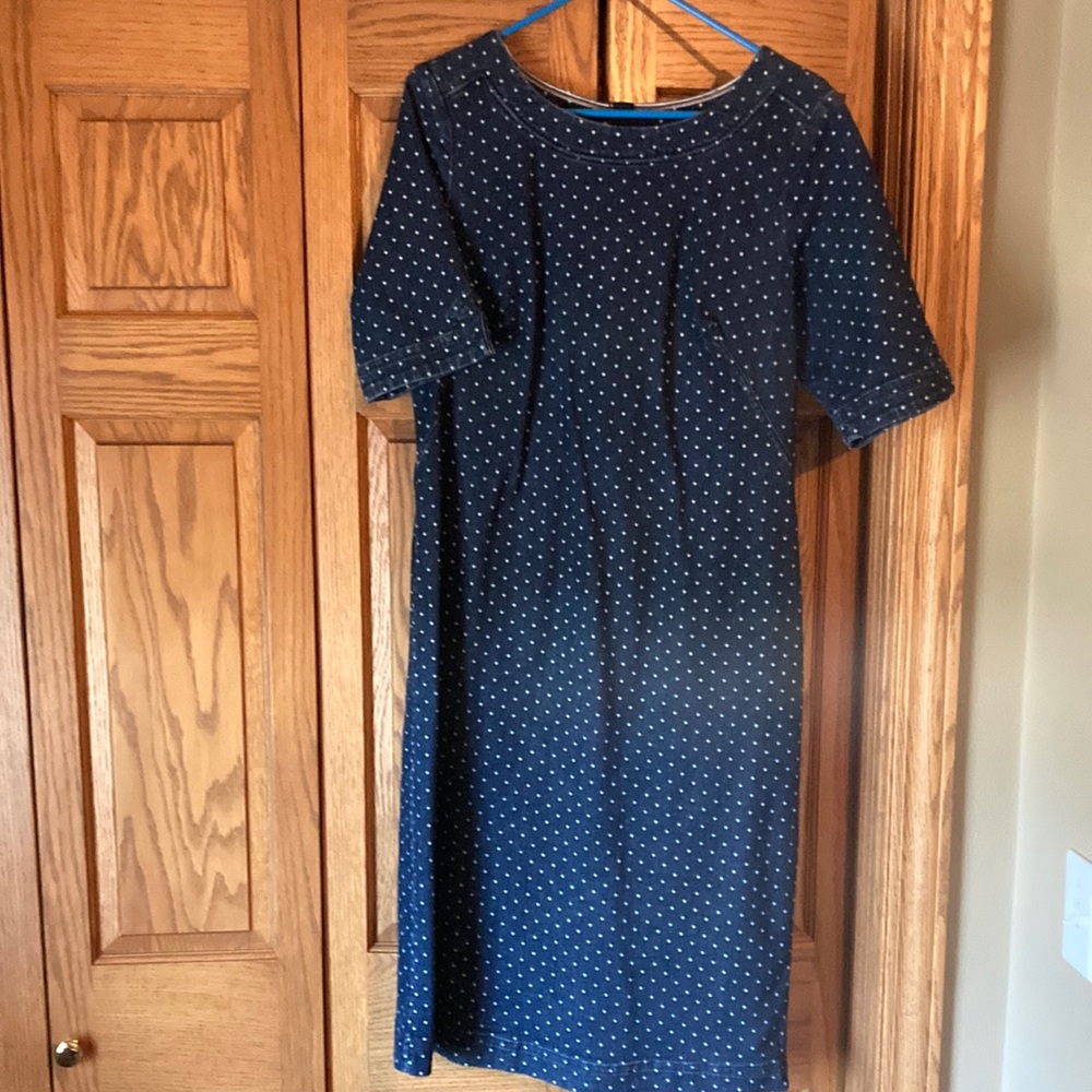 Boden denim short sleeve dress. Size 10long